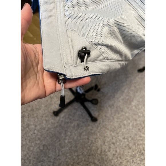 North Face New Women's Shell rock jacket Outdoor Blue Drawstring Bottom Sz L - Picture 7 of 9